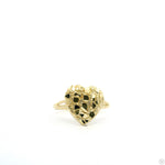 10k Yellow Gold Lady's Small Heart-Shaped Nugget-Style Statement Ring 70189 - Image 1