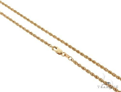10k Yellow Gold Solid  Rope Link Chain 2.7mm 22 Inches 70546 - Image 1