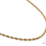 10k Yellow Gold Solid  Rope Link Chain 2.7mm 22 Inches 70546 - Image 2