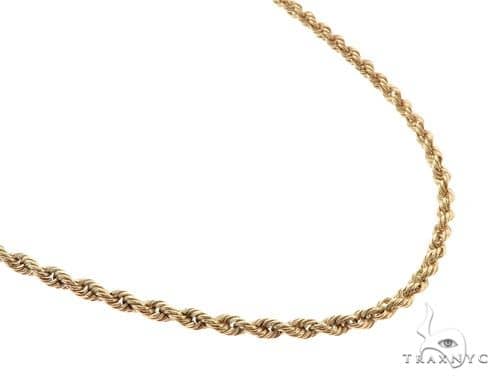 10k Yellow Gold Solid  Rope Link Chain 2.7mm 22 Inches 70546 - Image 2