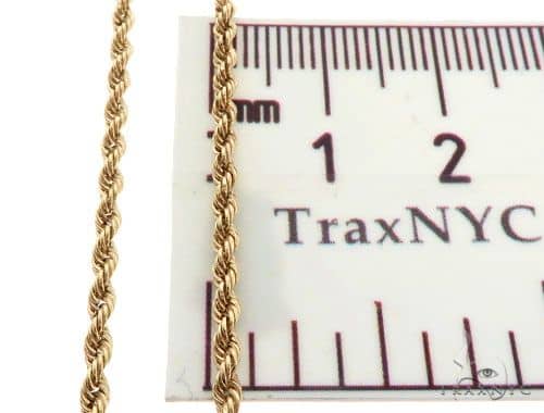 10k Yellow Gold Solid  Rope Link Chain 2.7mm 22 Inches 70546 - Image 6