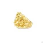 10k Yellow Gold Solid Men's Nugget-Style Statement Ring 70188 - Image 2