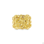 10k Yellow Gold Solid Men's Nugget-Style Statement Ring 70188 - Image 1