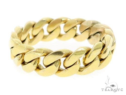 10k Gold 8mm Miami Cuban Link Ring 49611 - Image 3