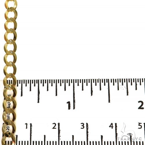 10k Yellow Gold Solid Curb Link Bracelet 5.5mm 8 inches   68266 - Image 4