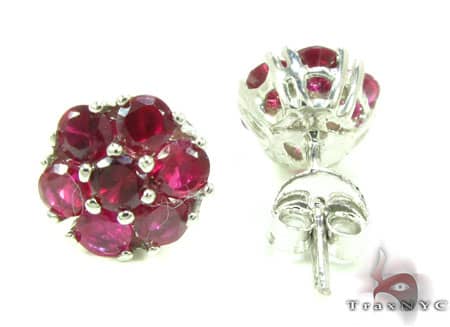 Red Diamond Earrings 12510 - Image 4