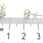White Diamond Cluster Earrings 12513 - Image 5