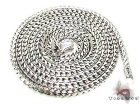 Silver Thin Franco Chain 30 Inches 1.5mm   12727 - Image 2