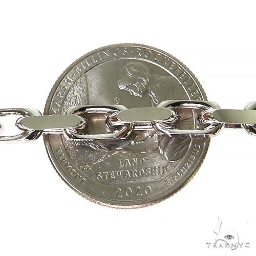 14k White Gold Solid Anchor link chain 4.8mm 22 inches   68381 - Image 4