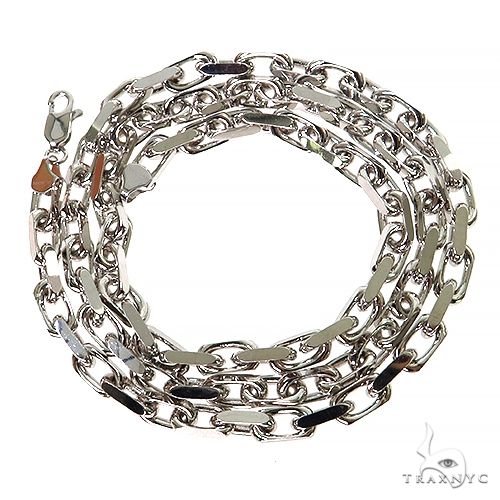 14k White Gold Solid Anchor link chain 4.8mm 22 inches   68381 - Image 3