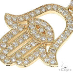 14K Gold Diamond Hamsa Pendant 66392 - Image 4