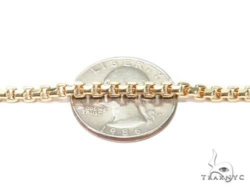 14K Gold Hollow Round Box 2.5mm 22 Inches    68112 - Image 3