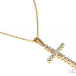 14K Gold  Diamond Cross Set 66287 - Image 2