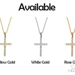 14K Gold  Diamond Cross Set 66287 - Image 6