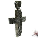 14K Gold  Fully Black Diamond Cross Crucifix 25605 - Image 2