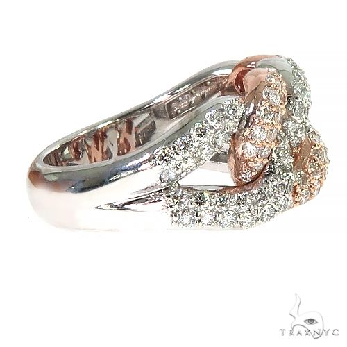 14K Gold 2 Tone Diamond Cuban Ring 66912 - Image 3