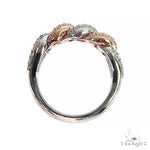 14K Gold 2 Tone Diamond Cuban Ring 66912 - Image 5