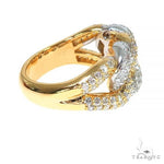 14K Gold 2 Tone Diamond Cuban Ring 66913 - Image 3
