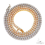14K Gold 2 Tone Tennis Chain 67654 - Image 2