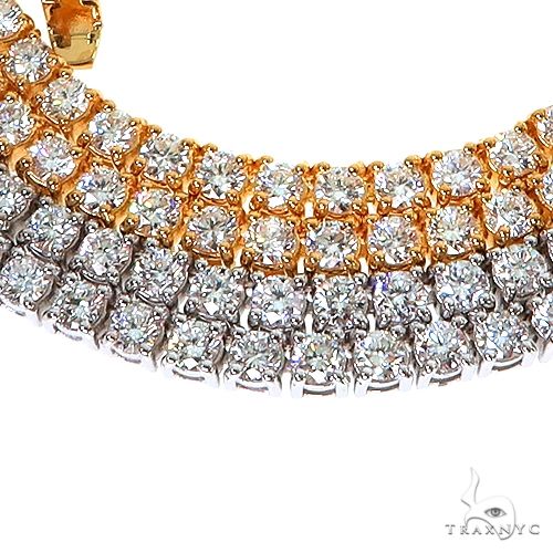 14K Gold 2 Tone Tennis Chain 67654 - Image 3