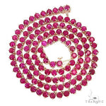 14K Gold 3 Prong Ruby Tennis Chain 66795 - Image 1