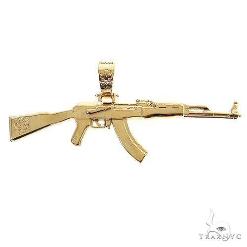 14K Gold AK-47 Pendant 68874 - Image 3