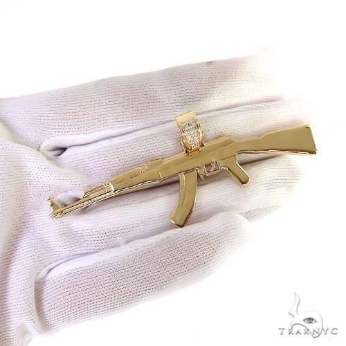 14K Gold AK-47 Pendant 68874 - Image 6