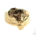 14K Gold African Lion Face Ring 66347 - Image 1