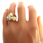 14K Gold African Lion Face Ring 66347 - Image 7