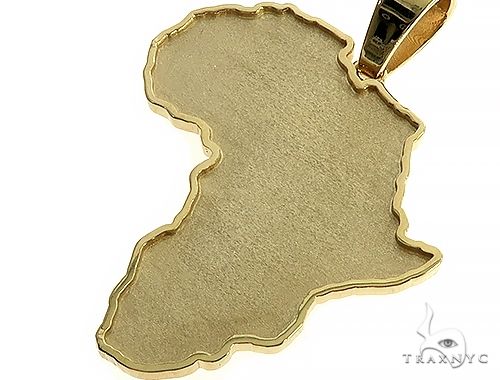 14K Gold African Pendant 66321 - Image 4