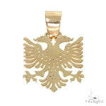14K Gold Albanian Eagle Diamond Pendant 66548 - Image 3