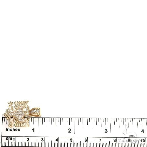 14K Gold Albanian Eagle Diamond Pendant 66548 - Image 6