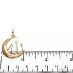 14K Gold Allah Moon Pendant 67397 - Image 5
