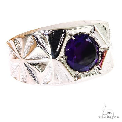 Solitary Tuxedo Amethyst Ring 68902 - Image 1