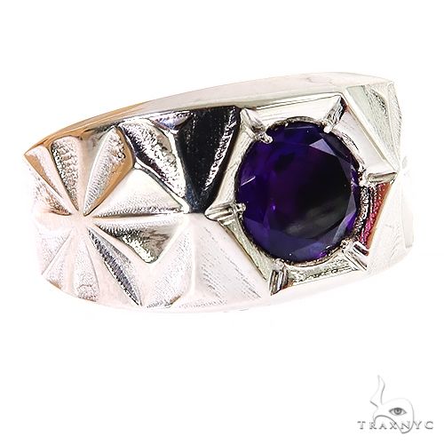 Solitary Tuxedo Amethyst Ring 68902 - Image 1