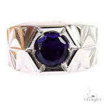 Solitary Tuxedo Amethyst Ring 68902 - Image 2