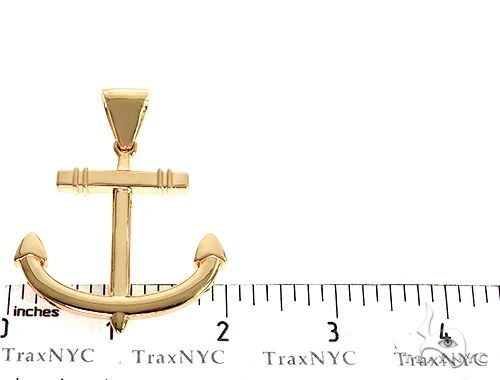 14K Gold Anchor Pendant 66256 - Image 4