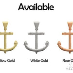 14K Gold Anchor Pendant 66256 - Image 6