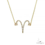 14K Gold Aries Diamond Necklace 66716 - Image 1