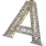 14K Gold Baguette Diamond Initial Letter 69049 - Image 3