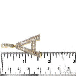 14K Gold Baguette Diamond Initial Letter 69049 - Image 6