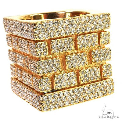 14K Gold Brick City Diamond Ring 68776 - Image 1