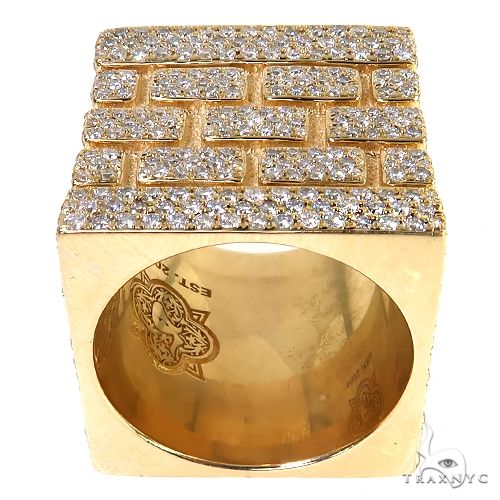 14K Gold Brick City Diamond Ring 68776 - Image 4