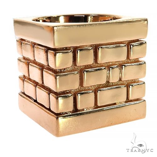 14K Gold Brick City Ring 68724 - Image 1