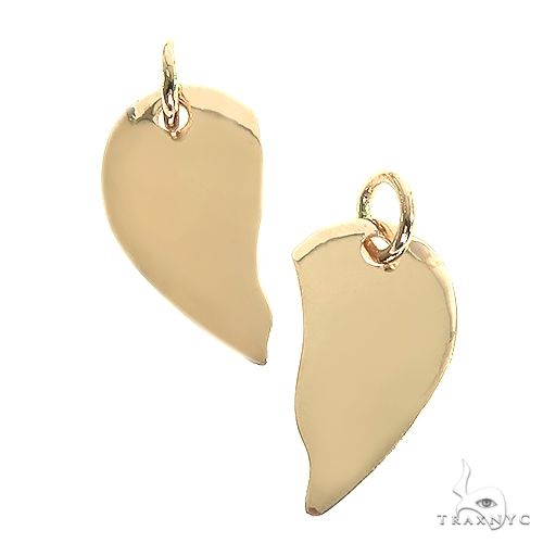 14K Gold Broken Heart Pendant 66681 - Image 1