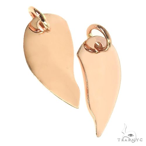 14K Gold Broken Heart Pendant 66681 - Image 2