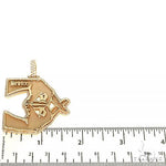 14K Gold Bronx Diamond Pendant 67395 - Image 5
