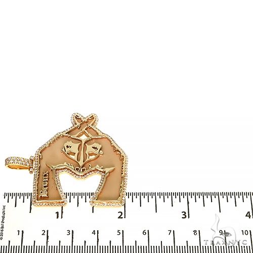 14K Gold Bronx Diamond Pendant 67395 - Image 6