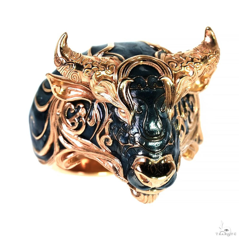 10K Gold Bull Taurus Ring 70060 - Image 2