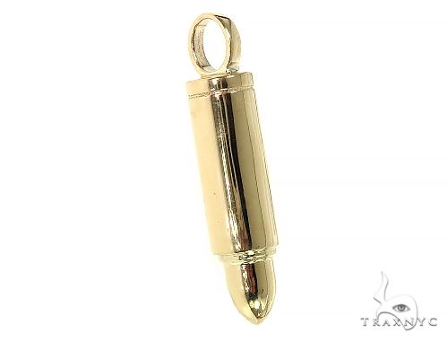 14K Gold Bullet Pendant 66354 - Image 2